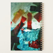 Gladde blauwe abstracte planner, Plastic motief ge Planner (Achterkant)