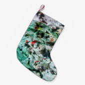 Gladde blauwe kerstkous, Zachte kleur abstract Kleine Kerstsok (Voorkant (Hangend))