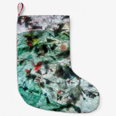 Gladde blauwe kerstkous, Zachte kleur abstract Kleine Kerstsok (Voorkant)