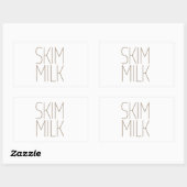 Gladde Bruine Magere Melk Rechthoekige Sticker (Vel)