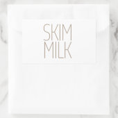 Gladde Bruine Magere Melk Rechthoekige Sticker (Tas)