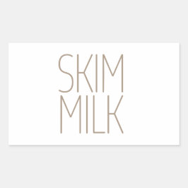 Gladde Bruine Magere Melk Rechthoekige Sticker