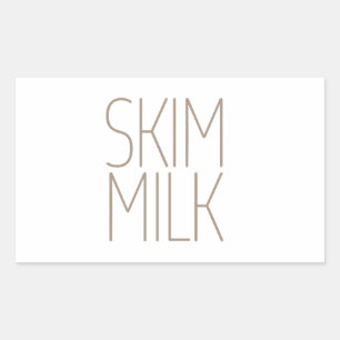 Gladde Bruine Magere Melk Rechthoekige Sticker