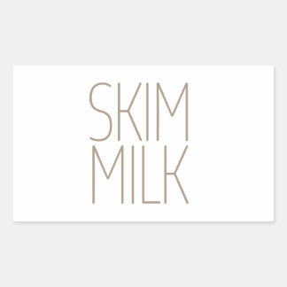 Gladde Bruine Magere Melk Rechthoekige Sticker