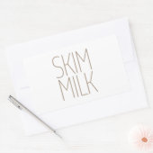 Gladde Bruine Magere Melk Rechthoekige Sticker (Envelop)
