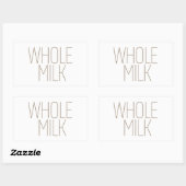 Gladde Bruine Volle Melk Rechthoekige Sticker (Vel)