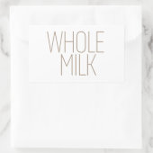 Gladde Bruine Volle Melk Rechthoekige Sticker (Tas)