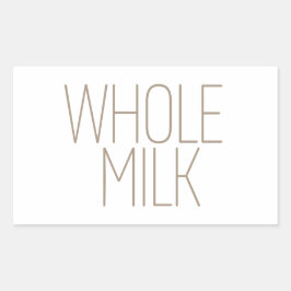Gladde Bruine Volle Melk Rechthoekige Sticker