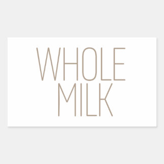 Gladde Bruine Volle Melk Rechthoekige Sticker