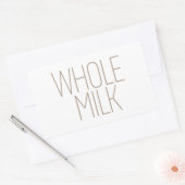 Gladde Bruine Volle Melk Rechthoekige Sticker (Envelop)