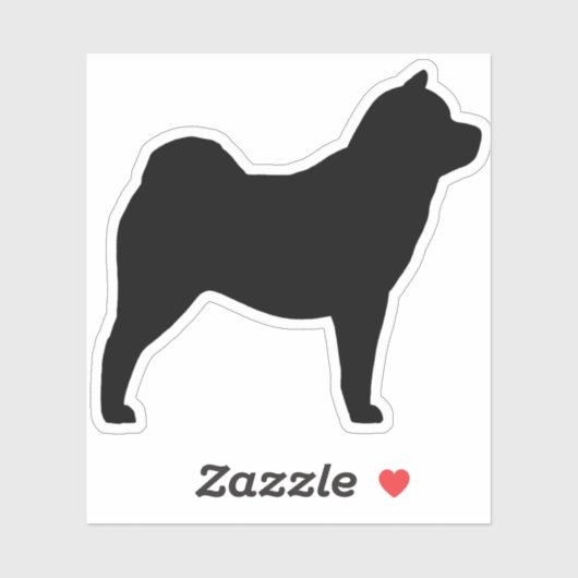 Gladde Chow Dog Silhouet Vinyl Sticker (Vel)