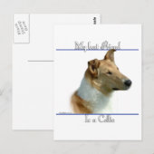 Gladde Collie Beste Vriend 2 Briefkaart (Voorkant / Achterkant)