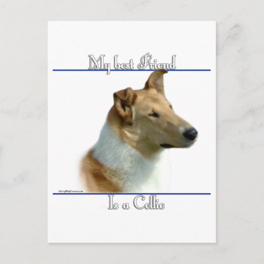 Gladde Collie Beste Vriend 2 Briefkaart (Voorkant)