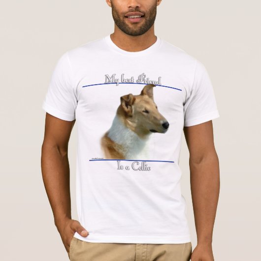 Gladde Collie Beste Vriend 2 T-shirt (Voorkant)