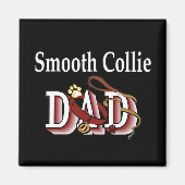 gladde collie dad Magnet (Voorkant)