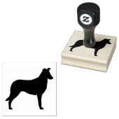 Gladde Collie Hondenras Silhouet Rubber Stamp Rubberstempel (Gestempeld)
