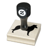 Gladde Collie Hondenras Silhouet Rubber Stamp Rubberstempel (Stempel)