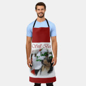 Gladde Collie ontmoet Kerstmis Schort (Gedragen)