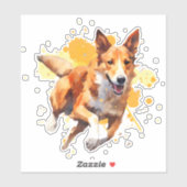 Gladde Collie Running Agility, Sport Sticker (Vel)