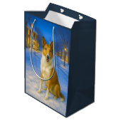 Gladde Collie Vakantie  Medium Cadeauzakje (Achterkant Gekanteld)