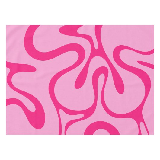 Gladde contouren Preppy roze Abstract patroon Tafelkleed (Voorkant (Horizontaal))