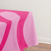 Gladde contouren Preppy roze Abstract patroon Tafelkleed (Voorbeeld)