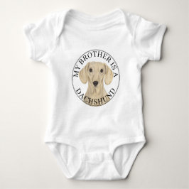 Gladde Crème Dachshund Hond Grote Broer Romper