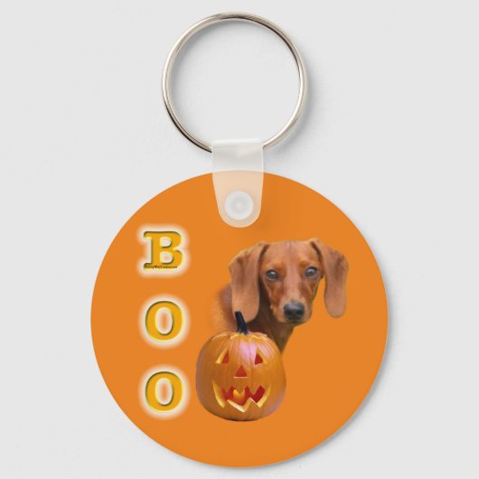 Gladde Dachshund Boo Sleutelhanger (Voorkant)