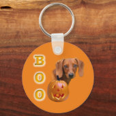 Gladde Dachshund Boo Sleutelhanger (Achterkant)