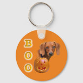 Gladde Dachshund Boo Sleutelhanger (Achterkant)