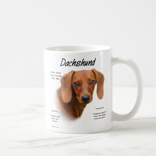 Gladde Dachshund Mok (Rechts)