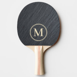 Gladde Donkere Granieten Monogram Tafeltennisbatje