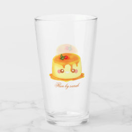 Gladde en romige karamel Spaanse Flan Glas