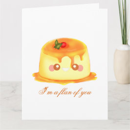 Gladde en romige karamel Spaanse Flan Kaart