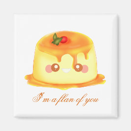 Gladde en romige karamel Spaanse Flan Magneet