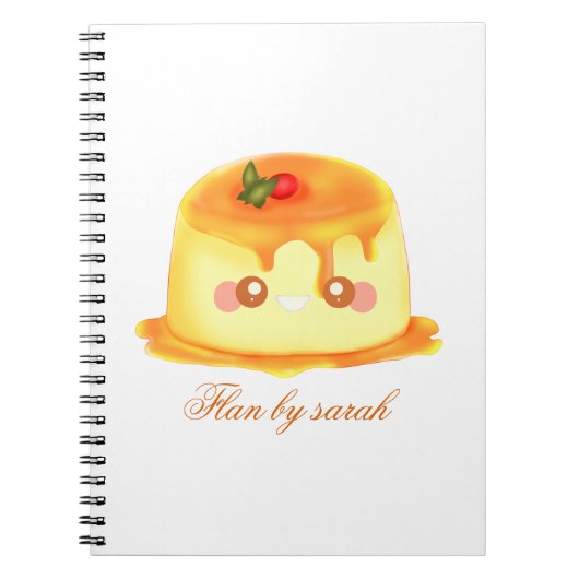 Gladde en romige karamel Spaanse Flan Notitieboek (Voorkant)