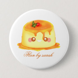 Gladde en romige karamel Spaanse Flan Ronde Button 7,6 Cm