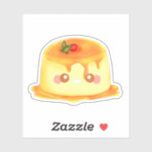 Gladde en romige karamel Spaanse Flan Sticker (Vel)