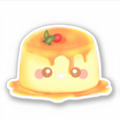 Gladde en romige karamel Spaanse Flan Sticker (Voorkant)