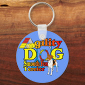 Gladde_Fox_Terrier_Agility Sleutelhanger (Voorkant)