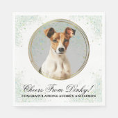 Gladde Fox Terrier bruiloft servetten met honden F (Voorkant)
