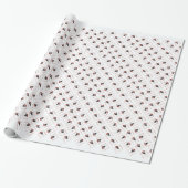 Gladde Fox Terrier Santa Paws Cadeaupapier (Uitgerold)