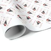 Gladde Fox Terrier Santa Paws Cadeaupapier (Rol Hoek)