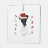 Gladde Fox Terrier Santa Paws Keramisch Ornament (Links)