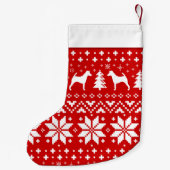 Gladde Fox Terrier Silhouetten Honden Vakantie Roo Kleine Kerstsok (Achterkant)