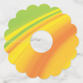 Gladde, geel-groene achtergrond voor het overvloei wijnglaslabel (Achterkant)