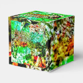 Gladde gele abstracte Favor Doos,kalmerende gele Bedankdoosjes (Achterkant)
