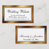 Gladde Gold Glam Wedding Website Insert Kaart (Voorkant / Achterkant)