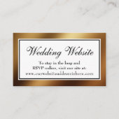 Gladde Gold Glam Wedding Website Insert Kaart (Voorkant)
