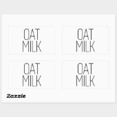 gladde havermelk rechthoekige sticker (Vel)